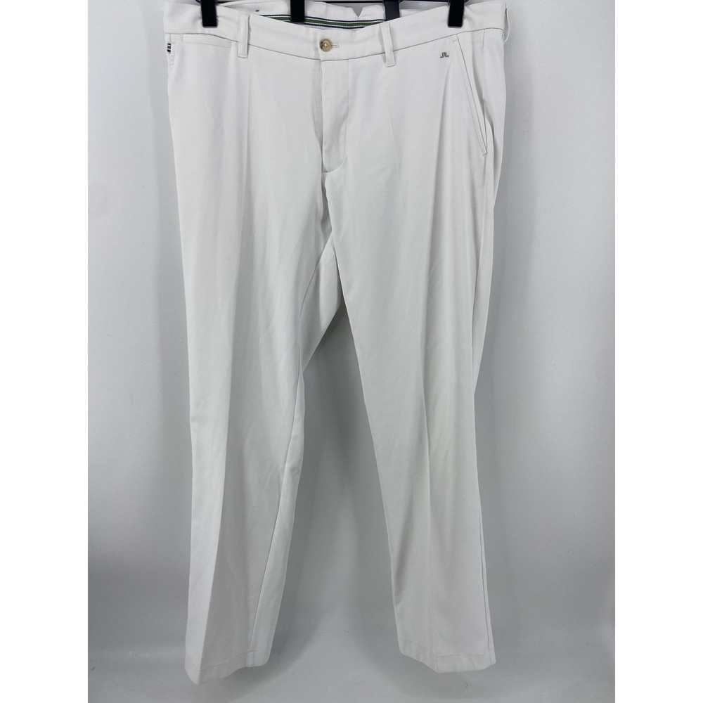 J.Lindeberg Pants Mens 38x34 White M Elliot Micro Stretch Golf Chino Performance